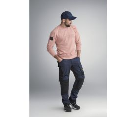 6341 Pantalones largos de trabajo elásticos AllroundWork Slim Fit color azul marino/ negro